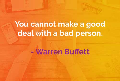  Kata kata  Bijak  Warren  Buffett  Kesepakatan yang Baik