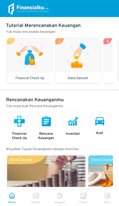 Interface Aplikasi Finansialku 1