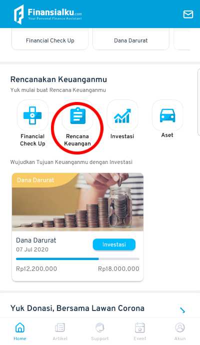 Rencana Keuangan Aplikasi Finansialku