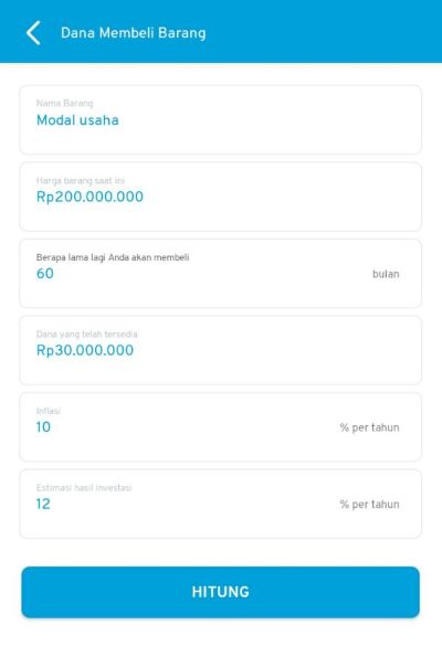 dana buka usaha rencana keuangan aplikasi finansialku