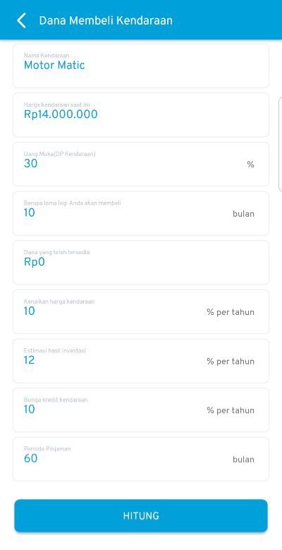 Form Membeli Kendaraan Rencana Keuangan Aplikasi Finansialku