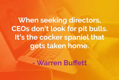 Kata-kata Bijak Warren Buffett CEO Mencari Direktur - Finansialku