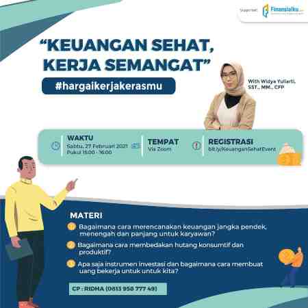 Online Training Finansialku “Miliki Semangat Kerja dengan Keuangan Sehat” poster