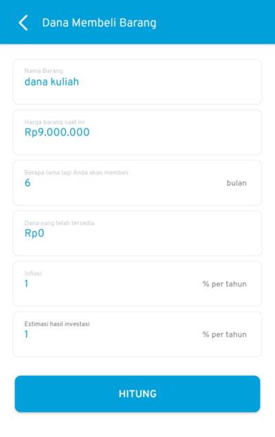 dana kuliah input