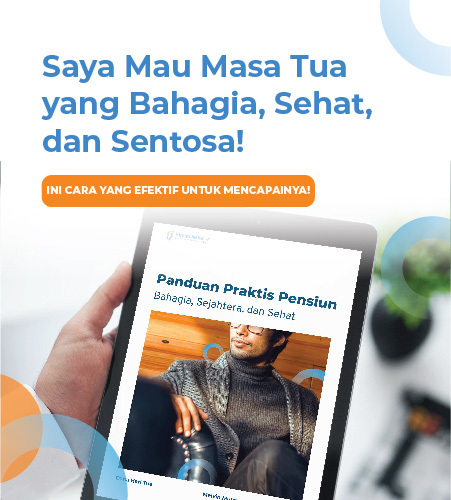 E-book tentang iklan banner. Panduan Praktis Pensiun Bahagia, Sejahtera dan Sehat (Dana Hari Tua) HP