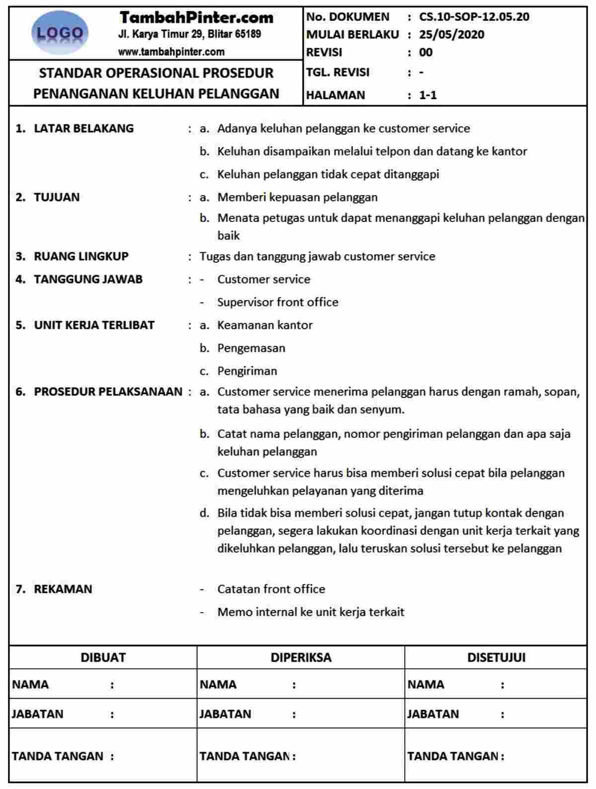 Mengenal Sop Fungsi Tujuan Manfaat Contoh Dan Tips Membuatnya