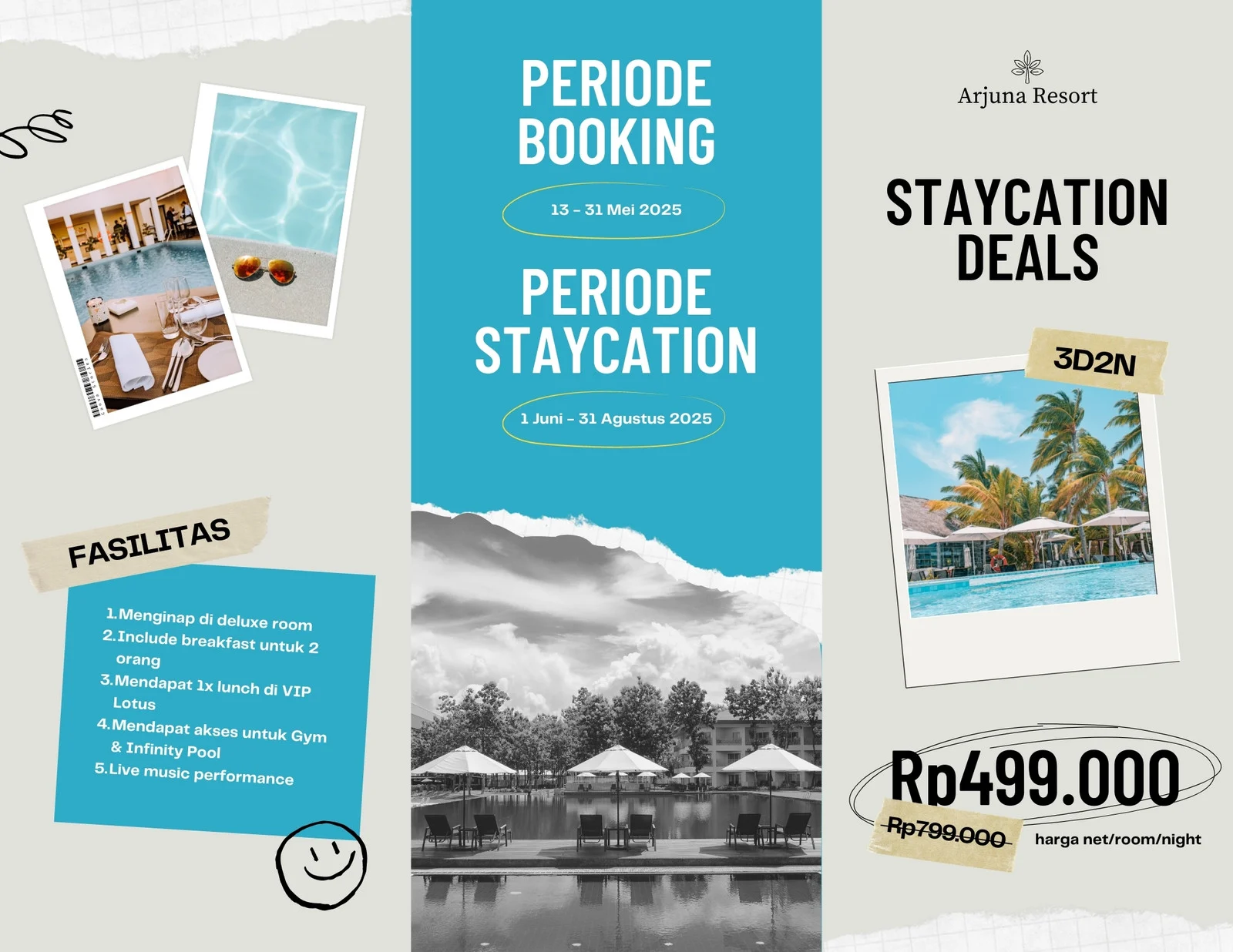 contoh brosur staycation