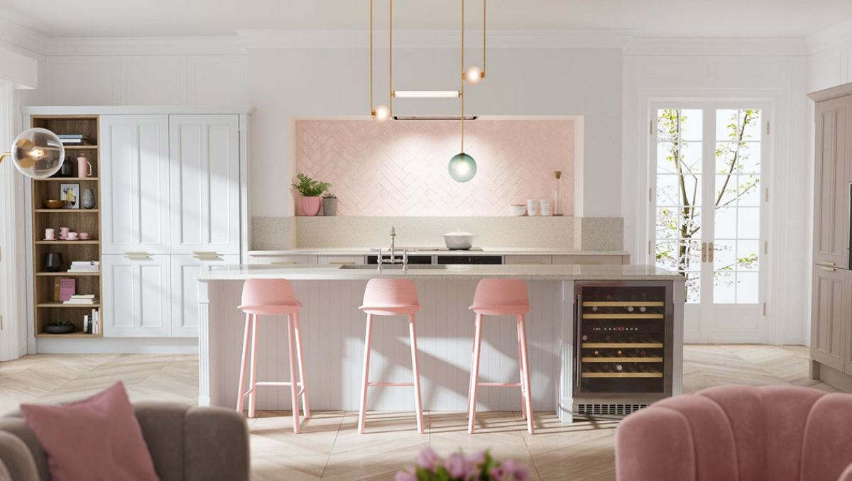 desain dapur minimalis feminin