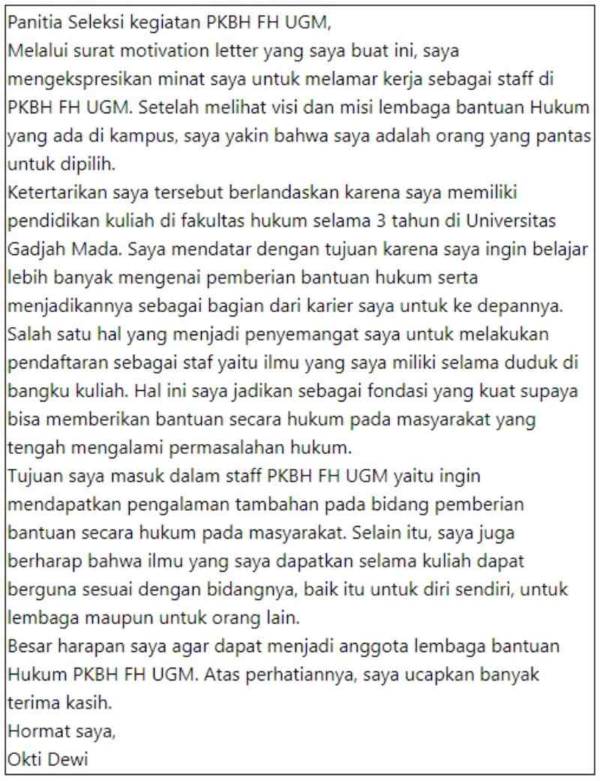 Lengkap Contoh Motivation Letter Dan Cara Membuatnya Mudah Theover Judi Online Terbaru 