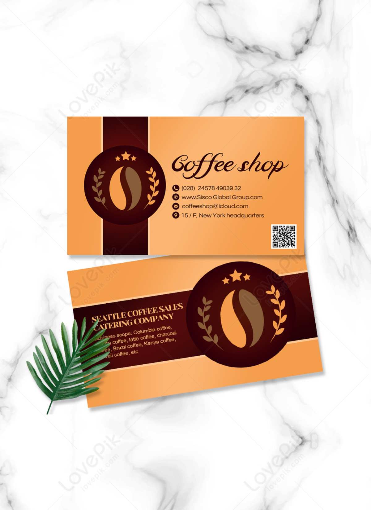 Contoh kartu nama bisnis kafe