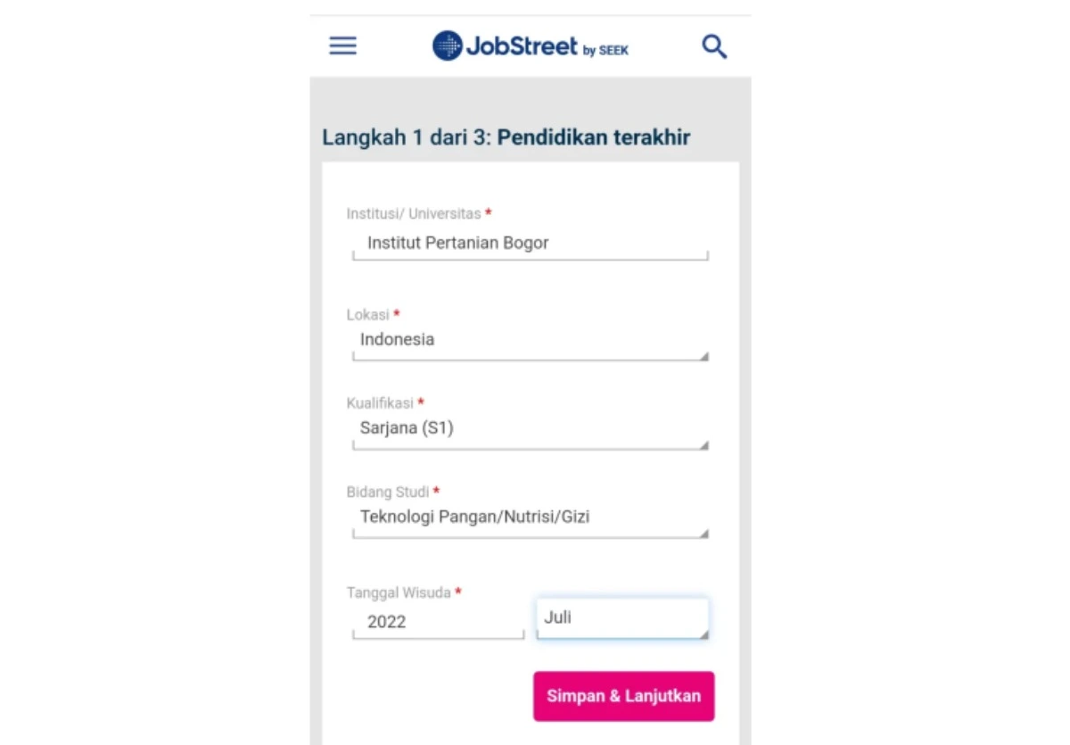 cara melamar di jobstreet_Mengatur Profil di Jobstreet