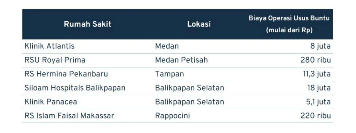 biaya operasi usus buntu_sumatera kalimantan sulawesi 