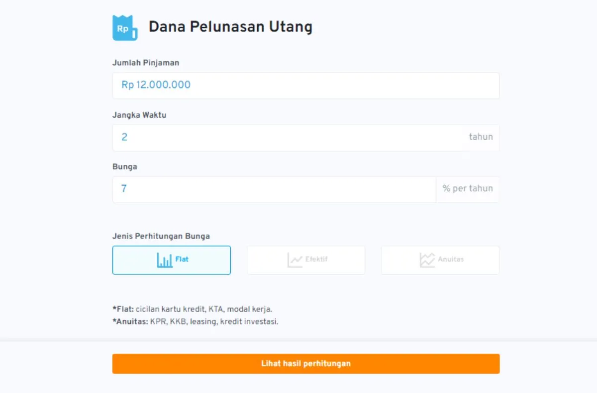 utang_Memasukkan informasi pinjaman