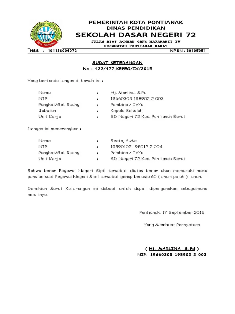 Tahap Pengajuan Surat Keterangan Pensiun Dan Persyaratannya Catat 