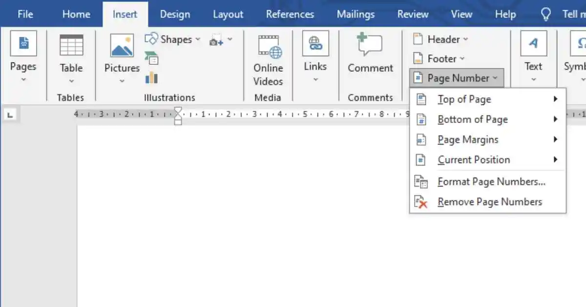 cara membuat halaman di Word 5_Memilih menu Format Page Number