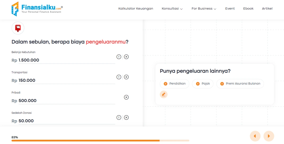 catatan keuangan_Mengisi daftar pengeluaran bulanan