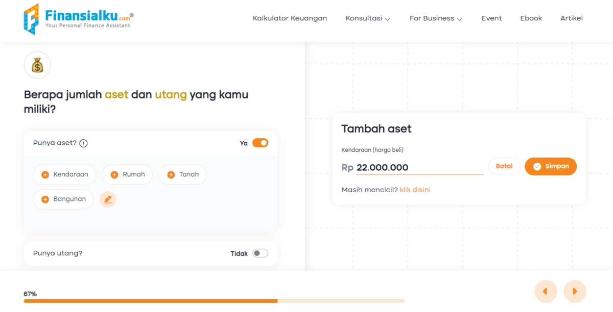 5 Mengisi informasi aset