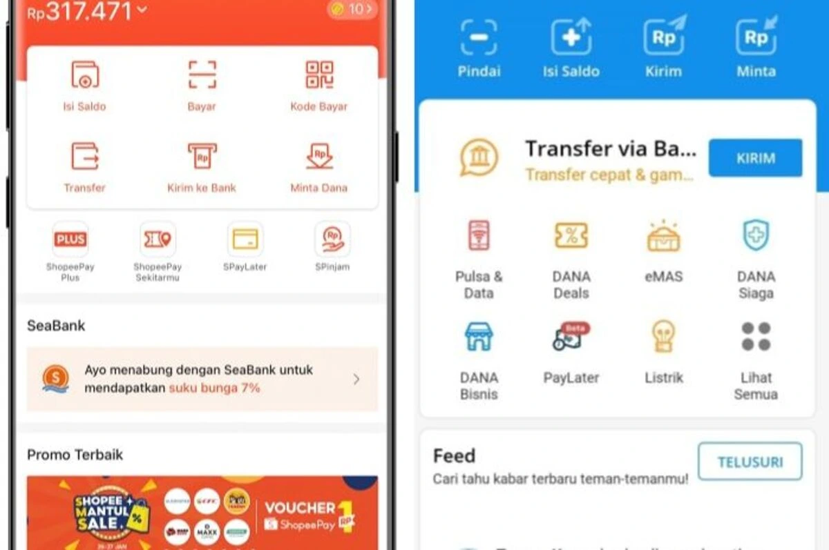 cara transfer shopeepay ke dana 1