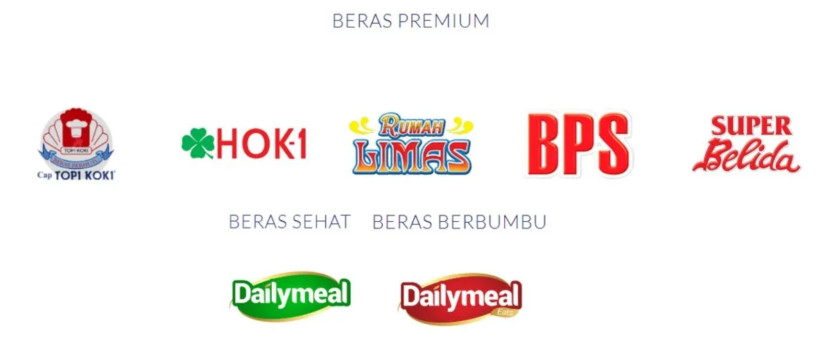 Merk beras yang dijual emiten HOKI