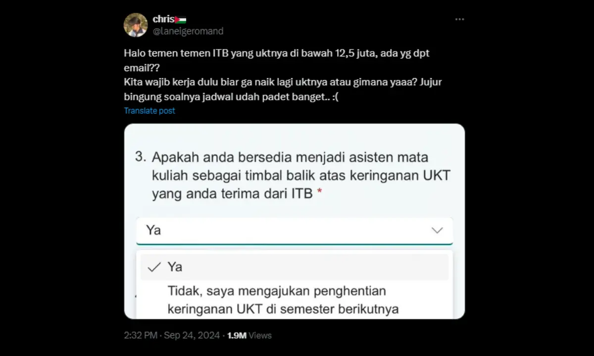 Beasiswa UKT ITB