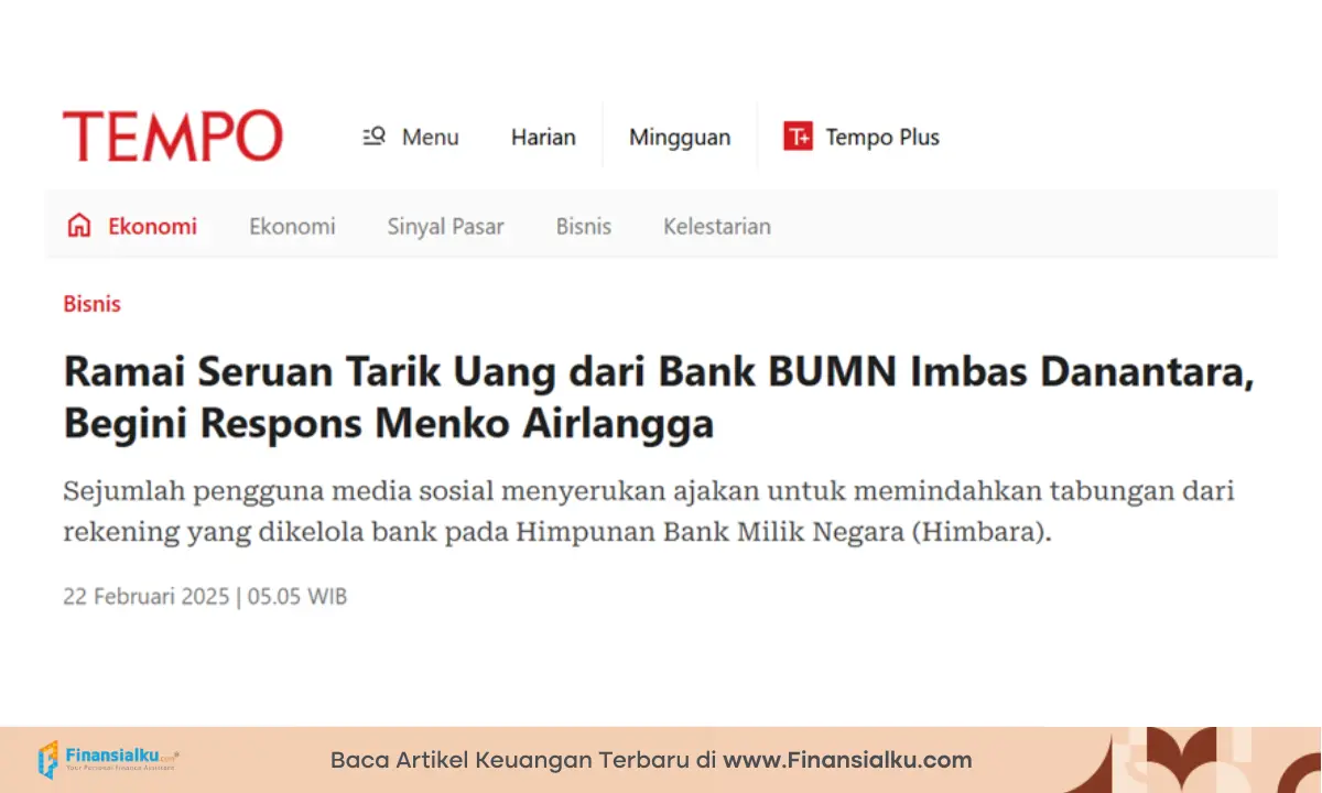 tarik uang dari bank bumn