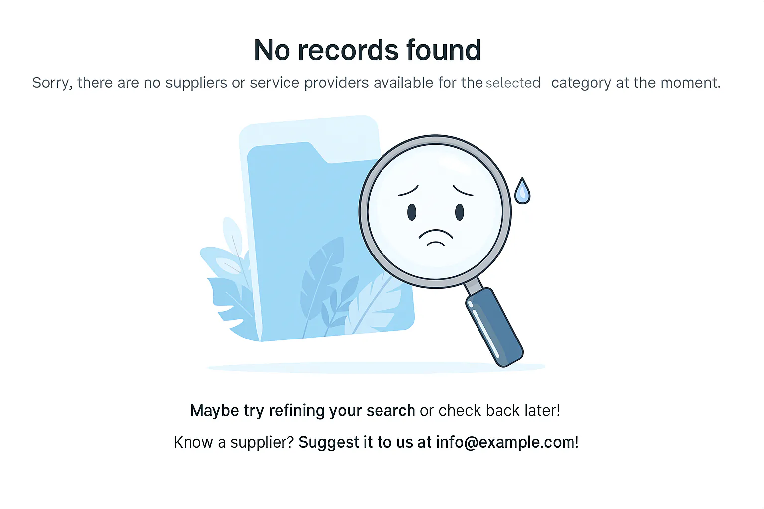 No records found