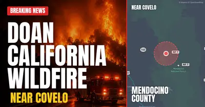 California wildfire reported in Mendocino County