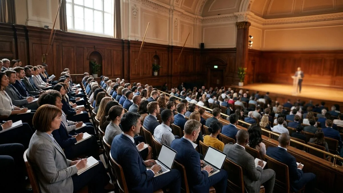 Delegates listening to a session at the Future of Service Conference 2026