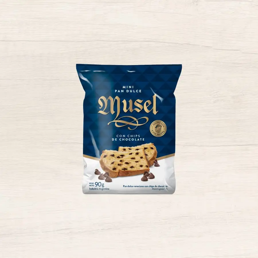 MINI PAN DULCE MUSEL C/CHIPS CHOCOLATE