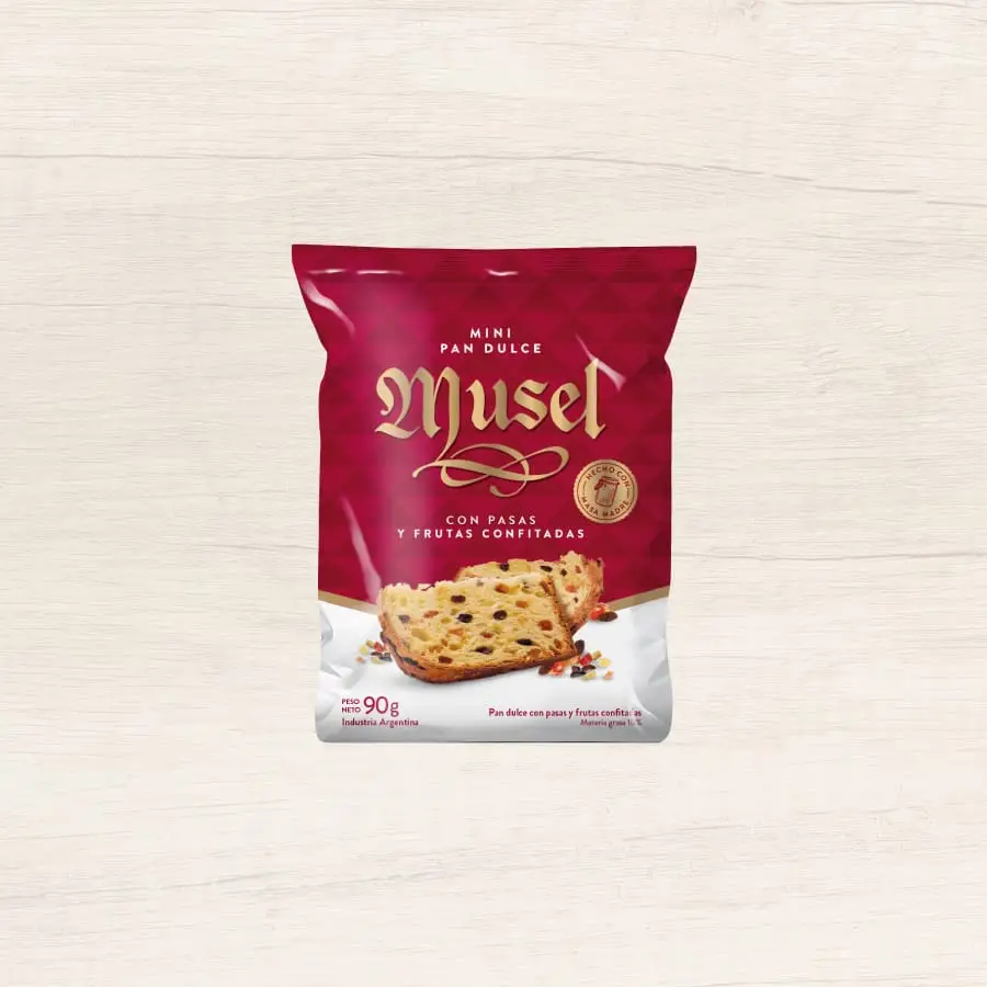 MINI PAN DULCE MUSEL CON FRUTAS