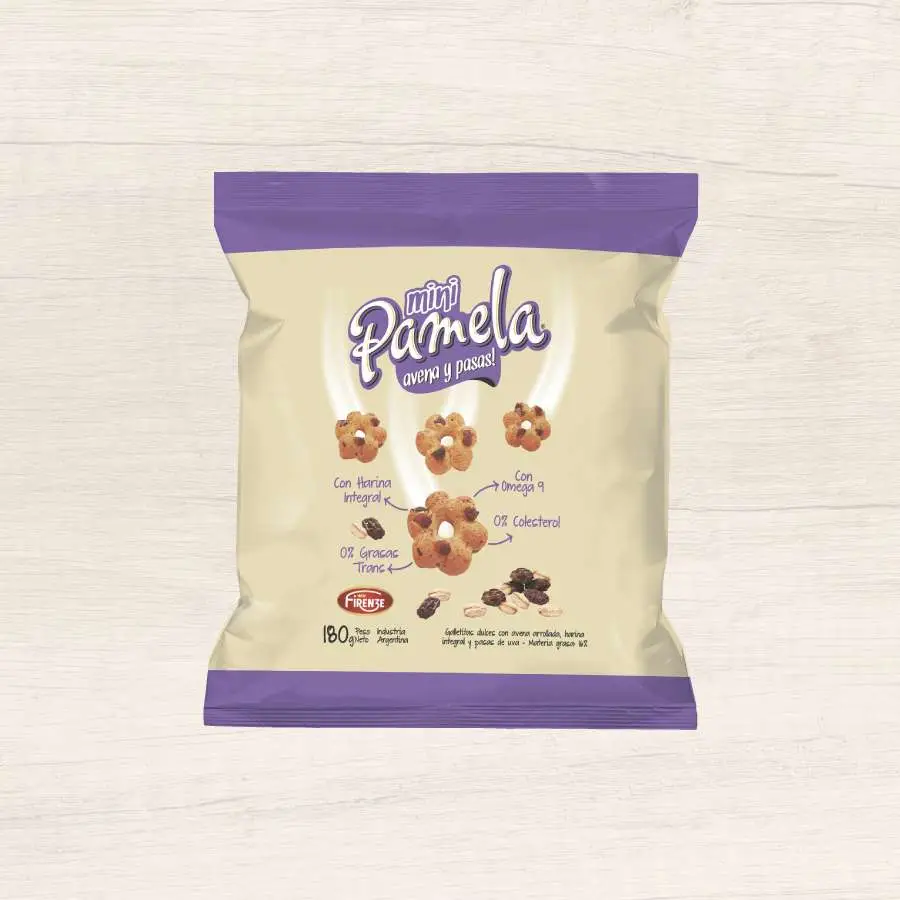 GALLETA MINI PAMELA AVENA Y PASAS