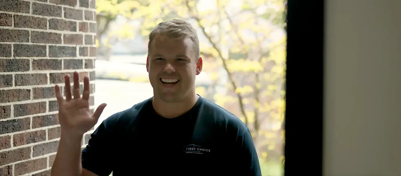 Matt greeting customer