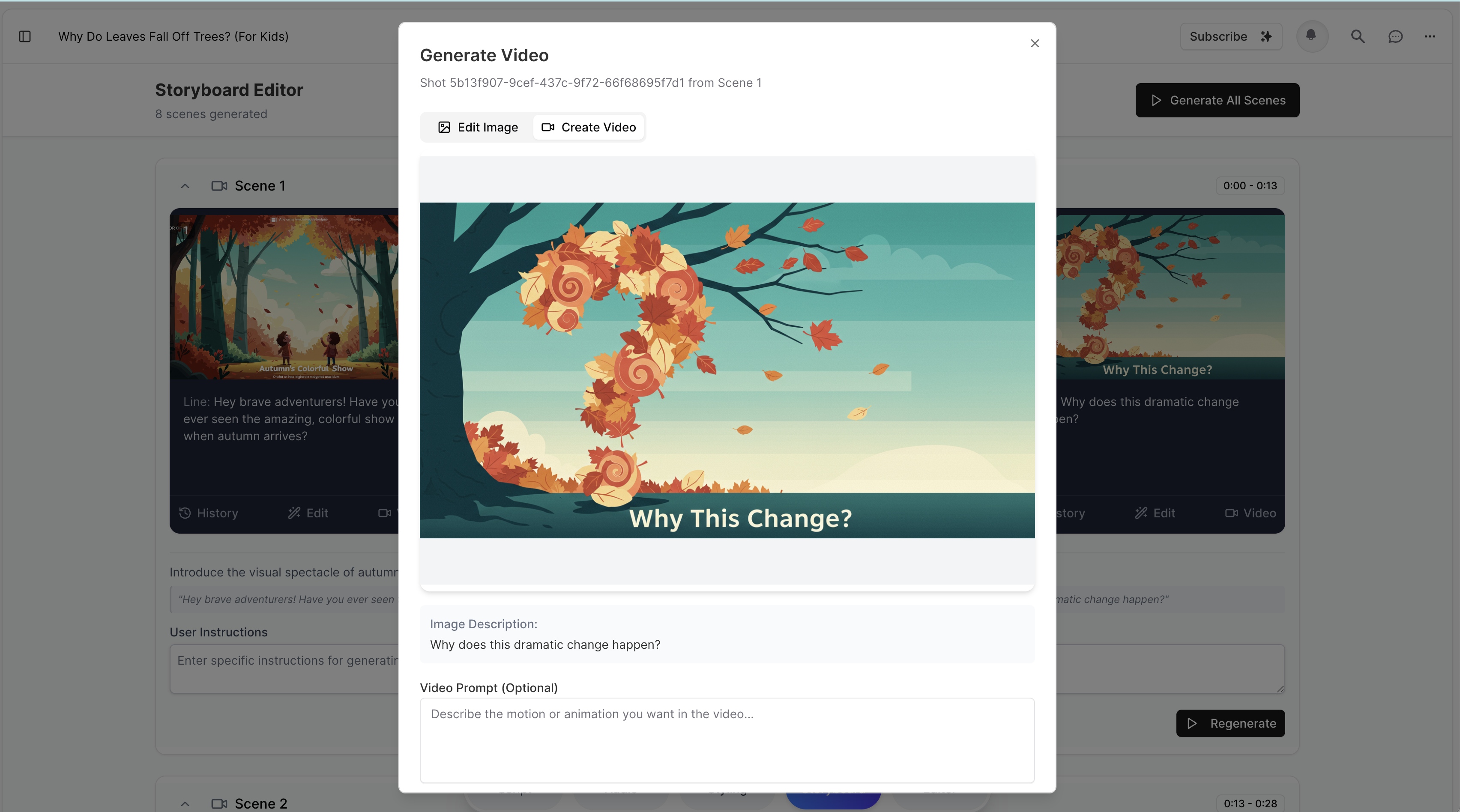 FirstCutAI Shot Video Generation