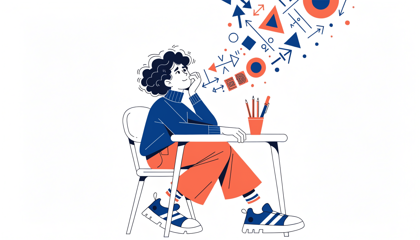 Student studerar matematik högskoleprovet med fokus och determination