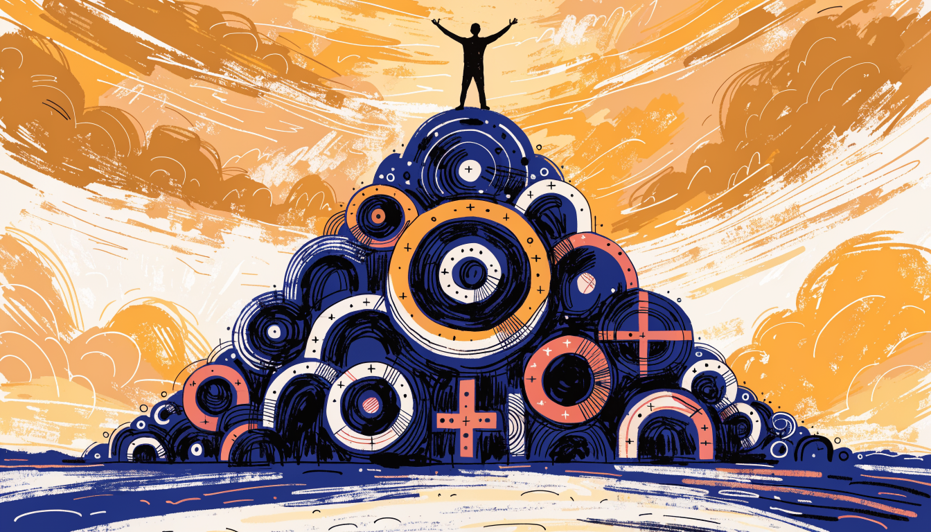 Student når toppen av matematikprovet och firar framgång