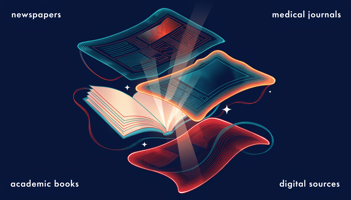 Illustration av olika träningsresurser för läsförståelse stacked i lager