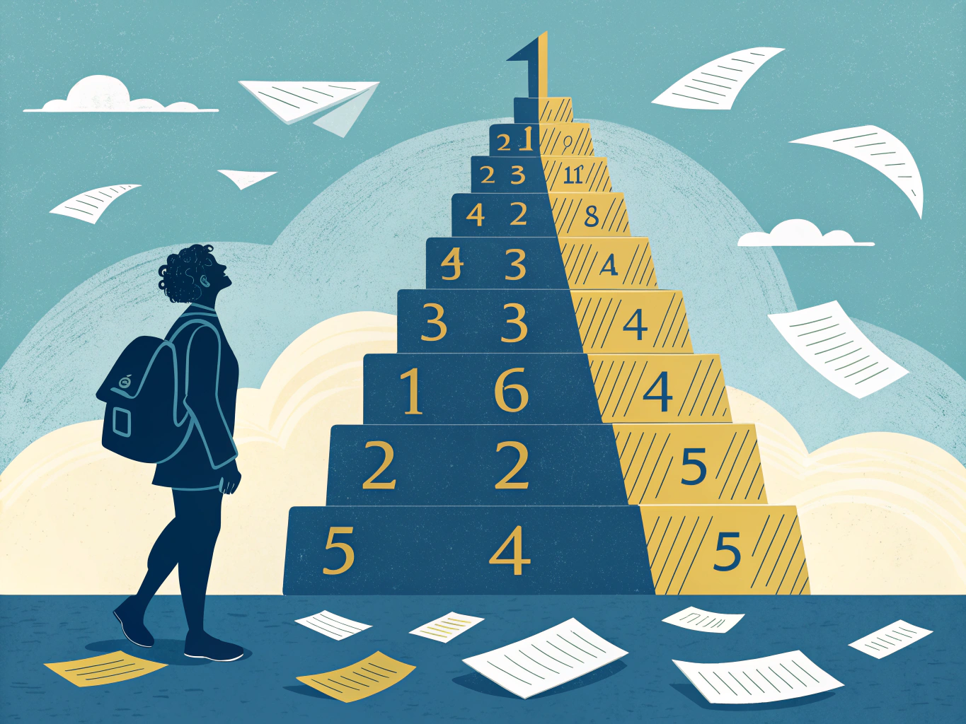 Illustration av högskoleprovsresultat och målsättning