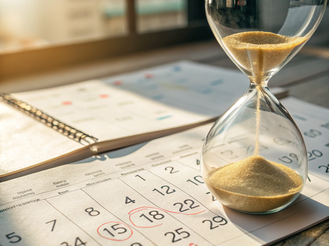 Timglas som symboliserar giltighetstiden för högskoleprovsresultat