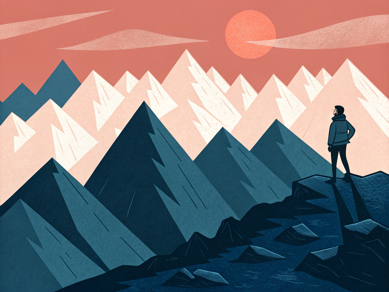 SEO ranking factors success visualization with climber reaching summit
