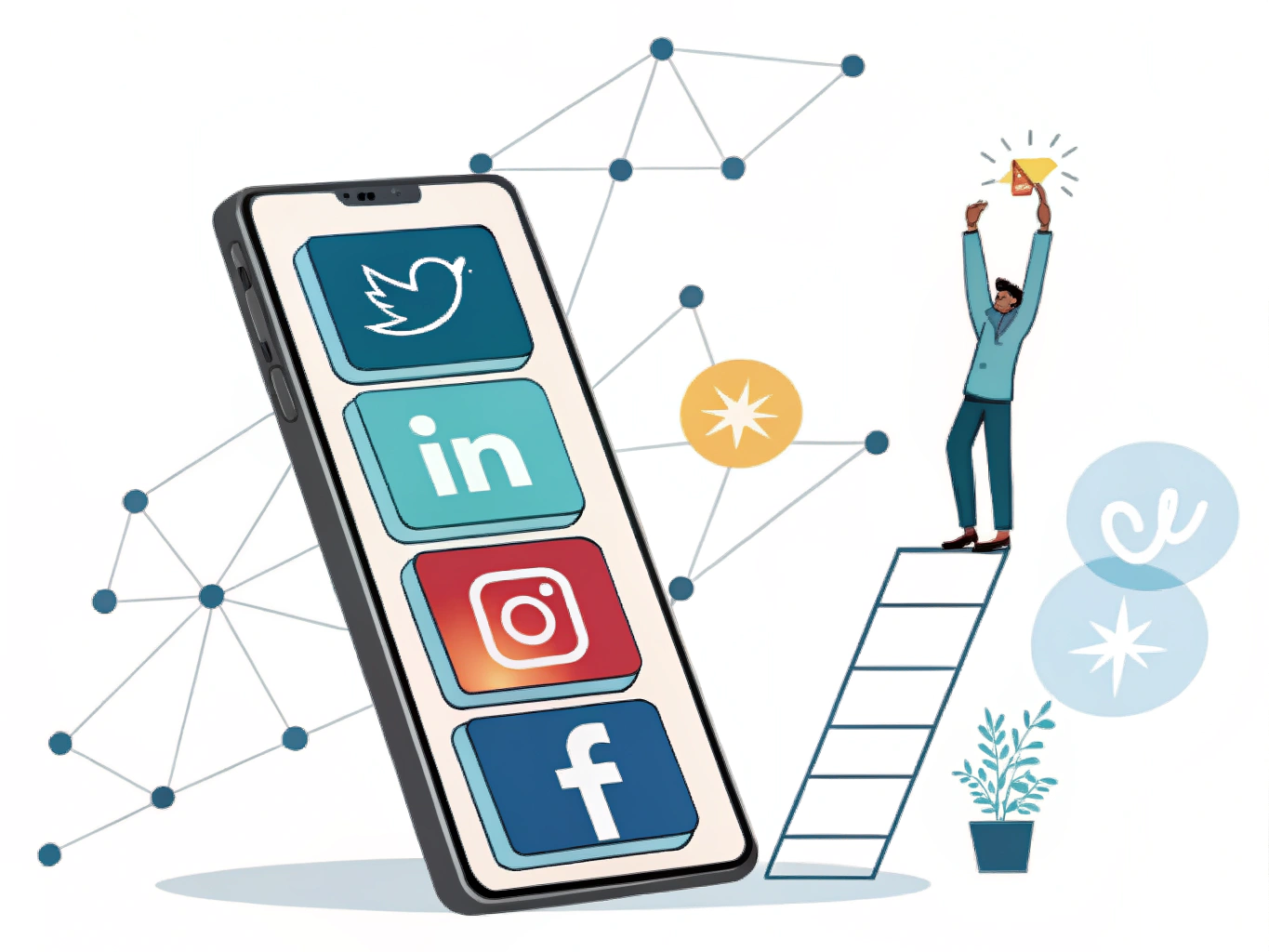 AI tools synchronizing social media content across multiple platforms simultaneously