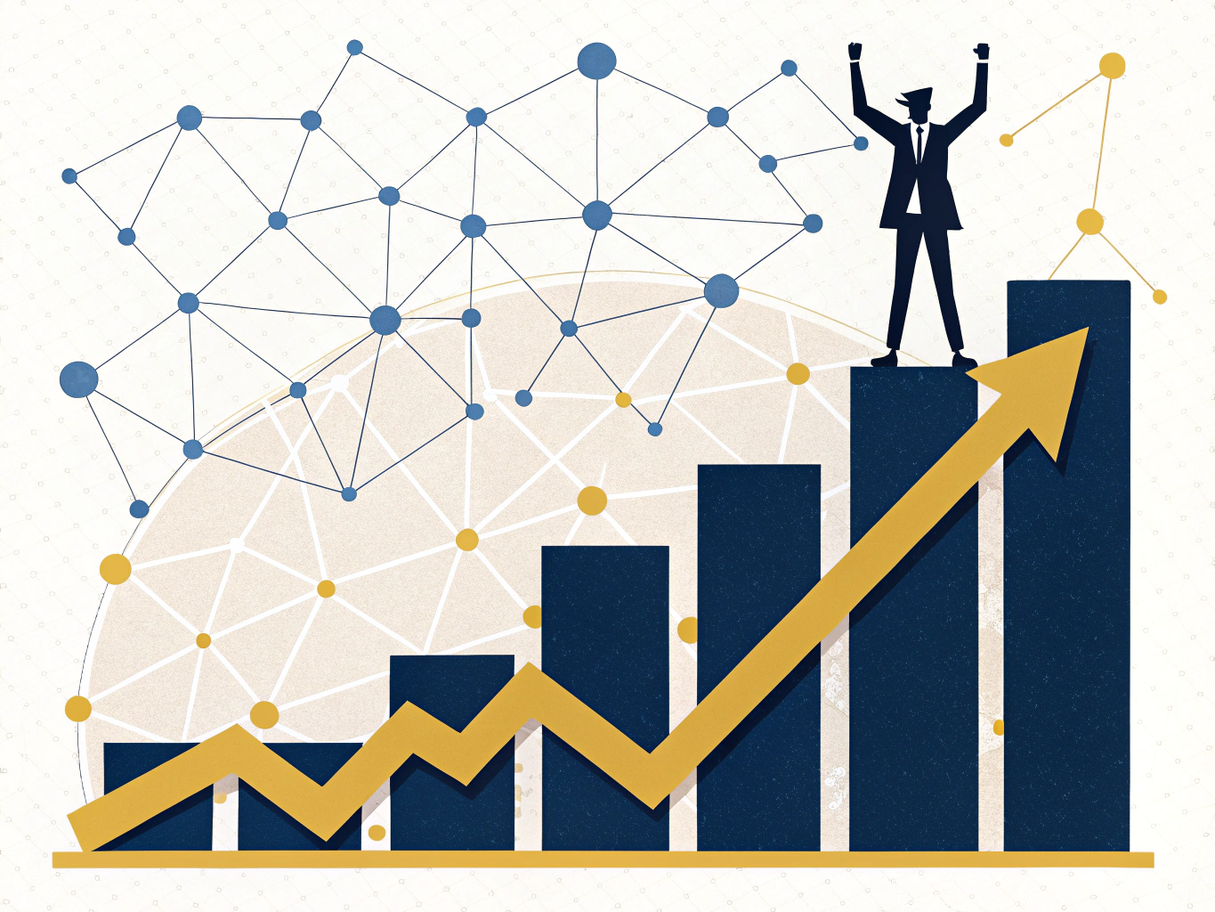 LinkedIn lead generation growth chart showing B2B sales success metrics