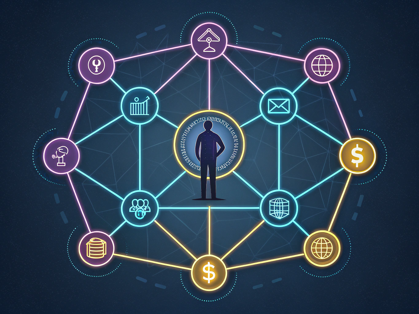Account-based marketing showing multi-threaded outreach to buying committee members
