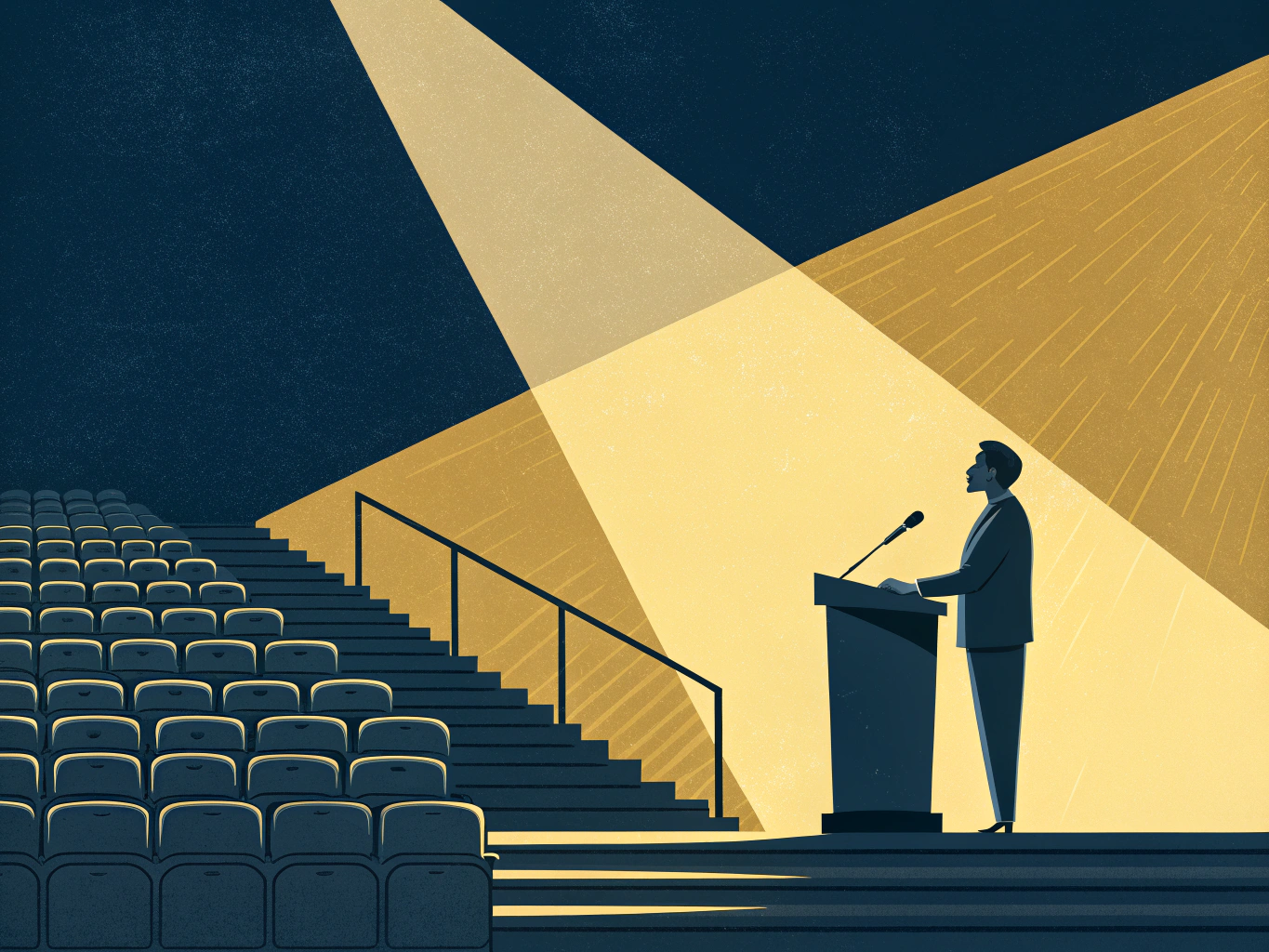 Illustration of a professional figure representing successful LinkedIn presence through authentic engagement