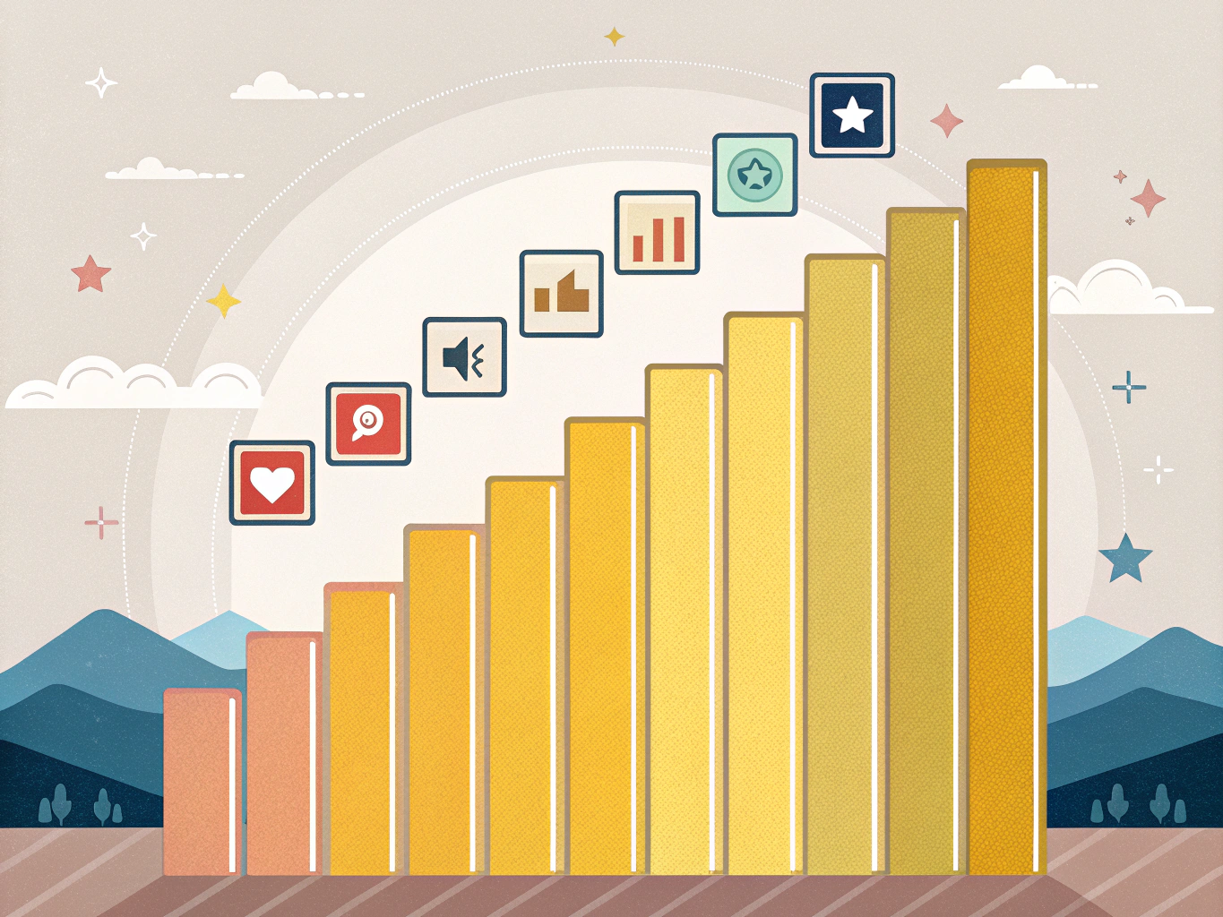 Chart-style illustration showing engagement rates for different LinkedIn post formats