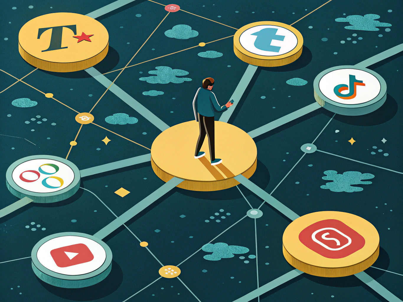 Modern SEO strategy landscape showing multiple search platforms and channels in 2025