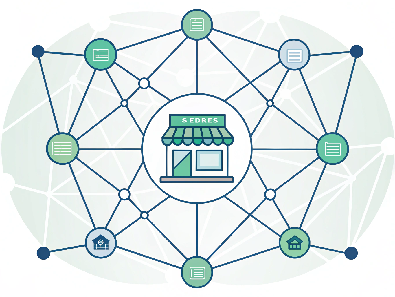 Schema markup and structured data connecting e-commerce products to search engines