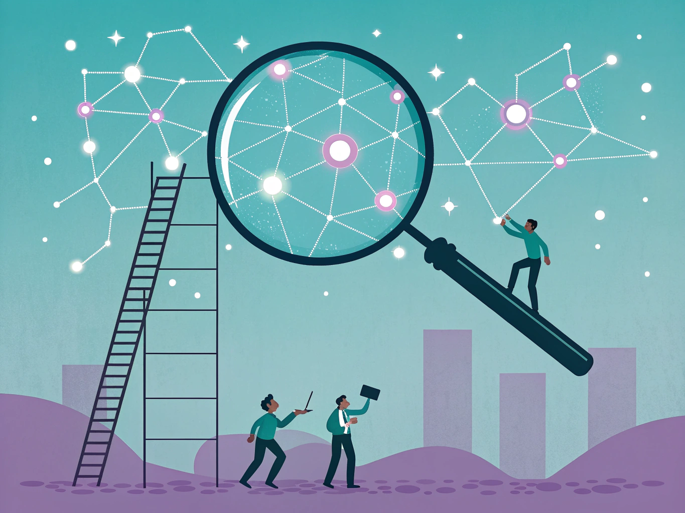 AI keyword research tools analyzing data clusters and search opportunities