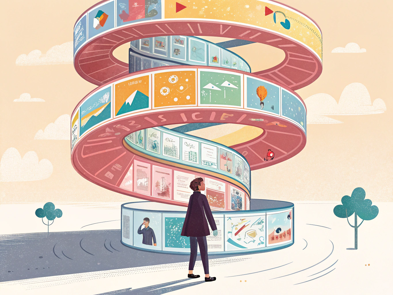 Visual content formats carousel with multi-image and video engagement