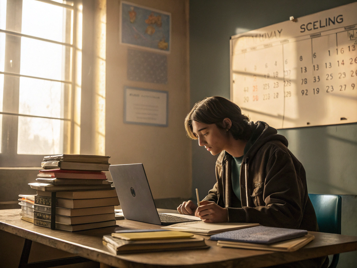 Student förbereder sig för högskoleprovet 2025 med studieplan