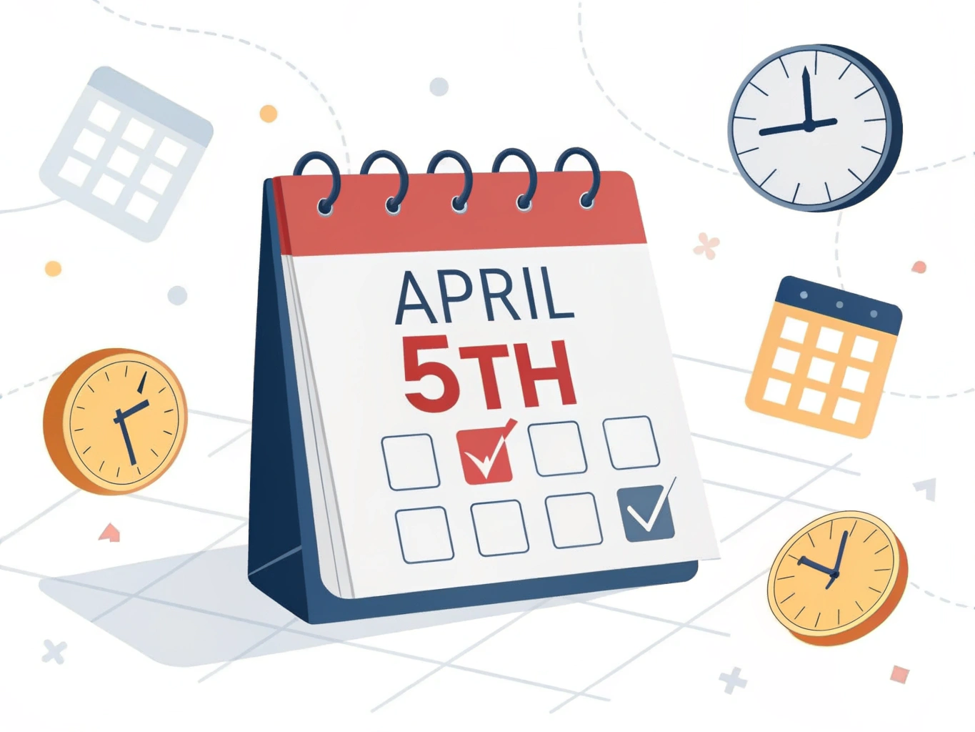 Högskoleprovet datum 5 april 2025 markerat i kalender